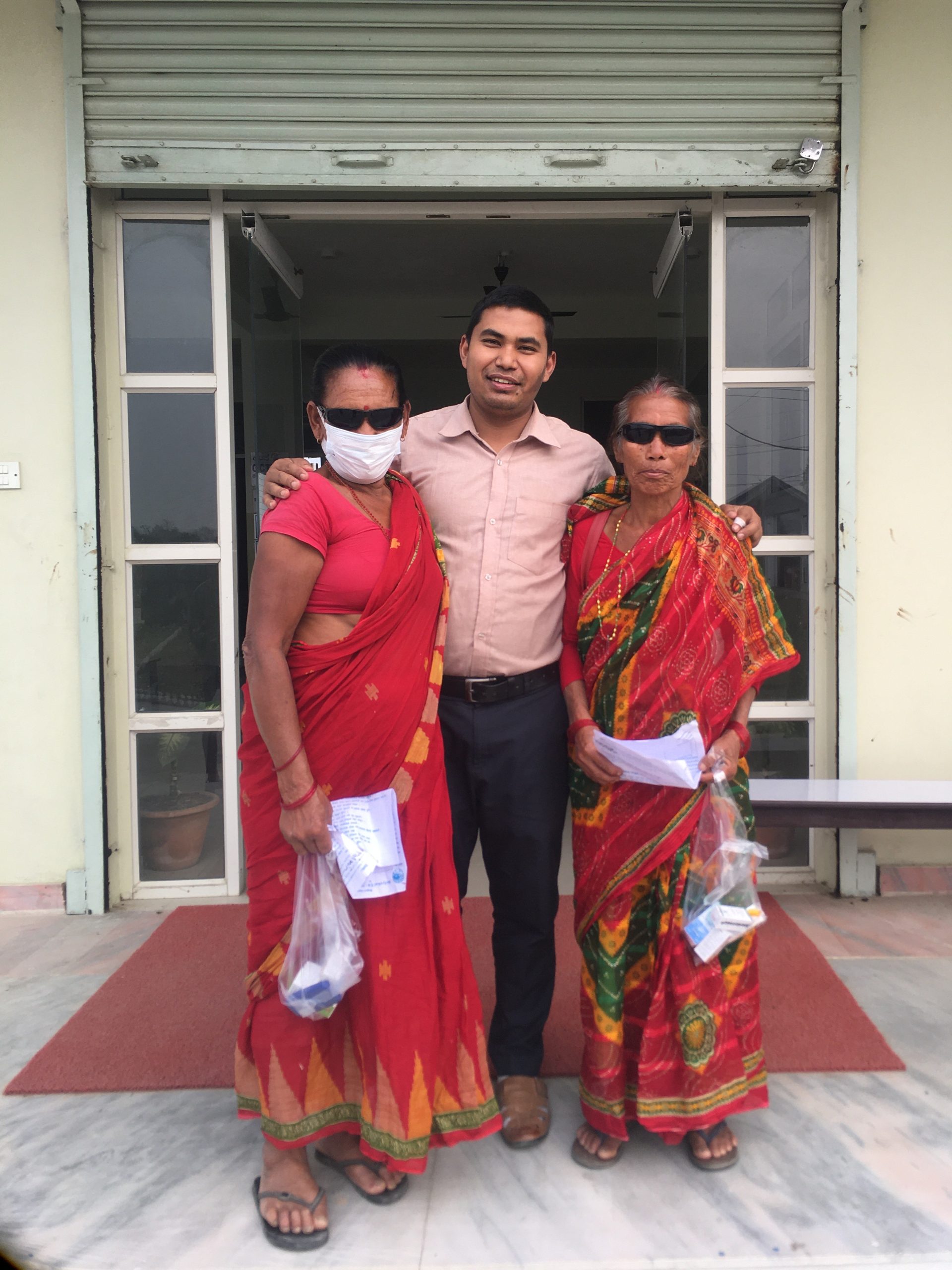 with Cataract Patient at Reiyukai eye hospital , mithila 7, Dhalkebar, dhanusha